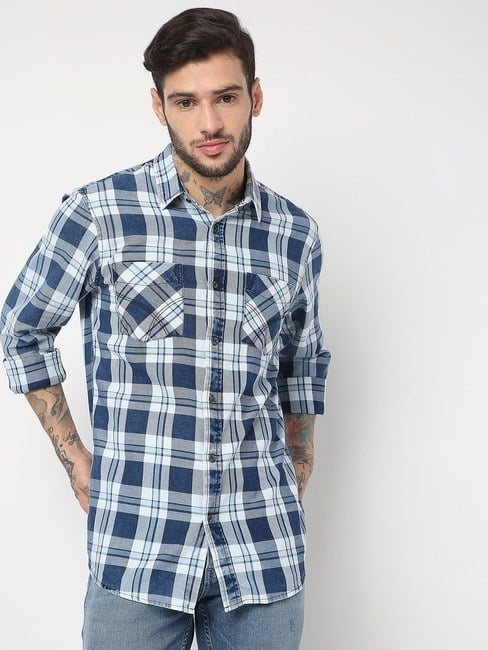 GAS | Regular Fit Full Sleeve Checks Shirts