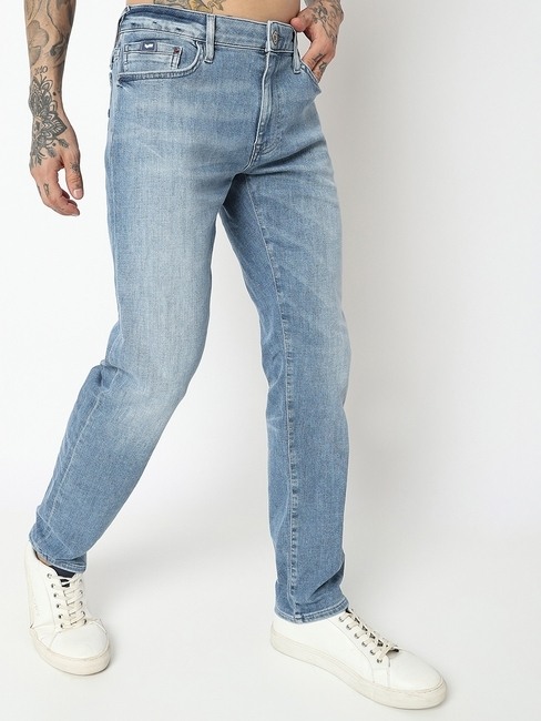 Anders Heavily Washed Slim Fit Jeans