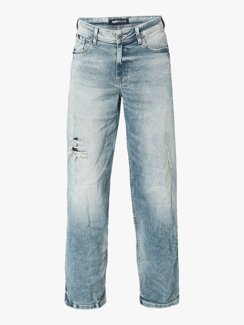 Jagger In Mid-Wash Distressed Straight Fit Jeans