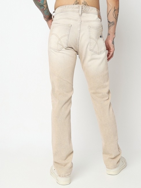 Heavily Washed Slim Fit Jeans