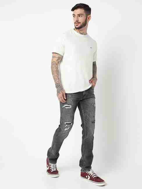 GAS | Lightly Washed Slim Fit Distressed Jeans