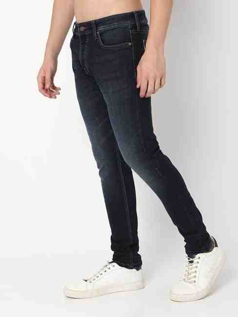 Sax Mid-Wash Skinny Fit Jeans