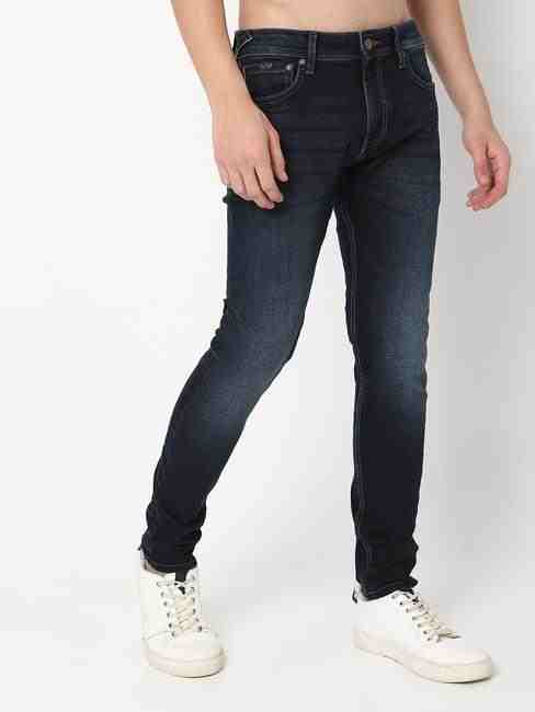 Sax Mid-Wash Skinny Fit Jeans