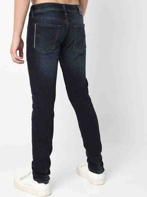 Sax Mid-Wash Skinny Fit Jeans