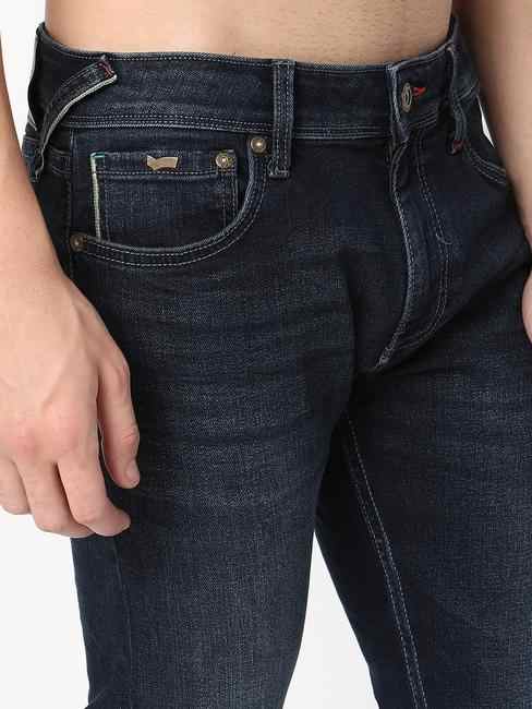Sax Mid-Wash Skinny Fit Jeans