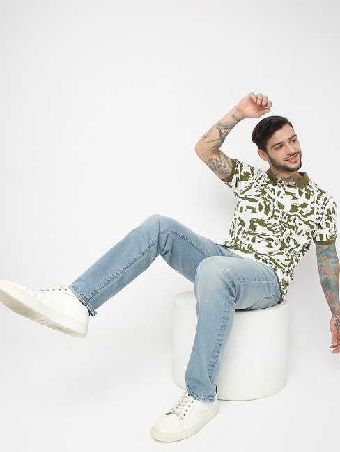 GAS | Albert IN Mid-Rise Ripped Slim Fit Jeans