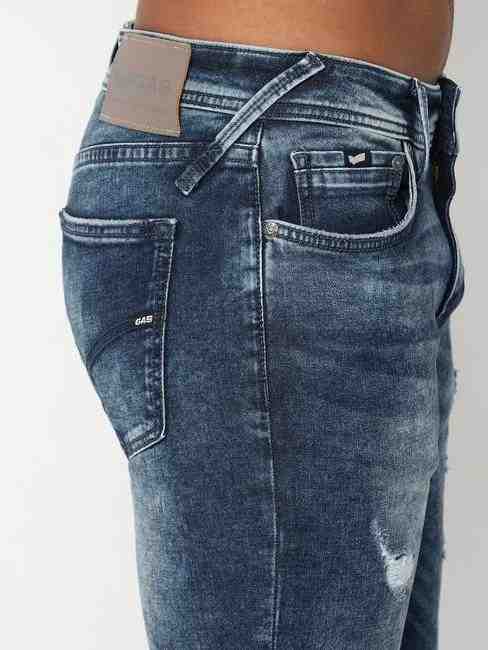 Albert IN Heavy-Wash Slim Fit Distressed Jeans