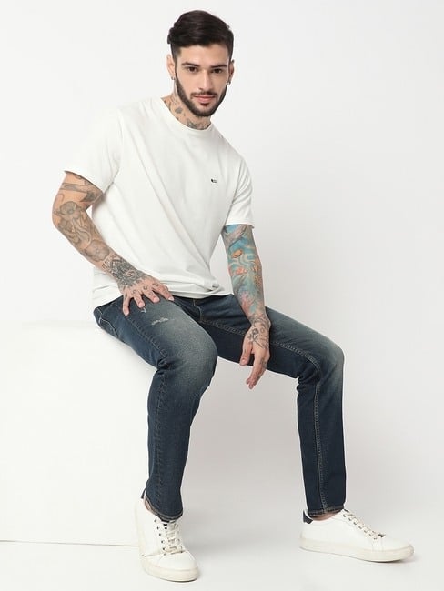 GAS | Anders Heavily Washed Slim Fit Distressed Jeans