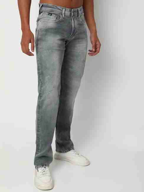 Jaxonzin Heavily Washed Straight Fit Jeans