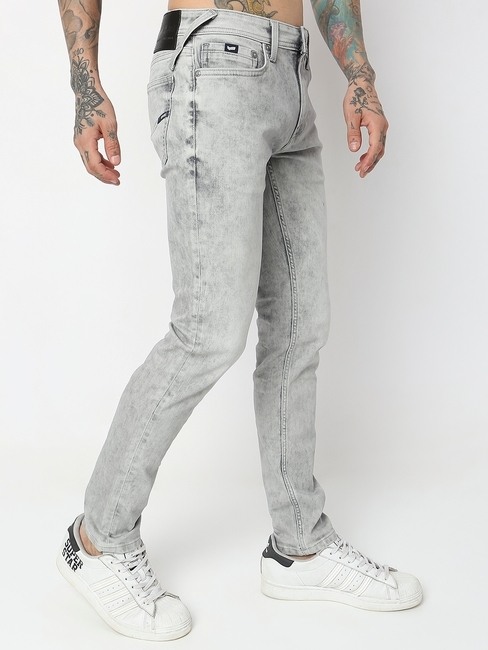 Sax In Acid Wash Skinny Jeans