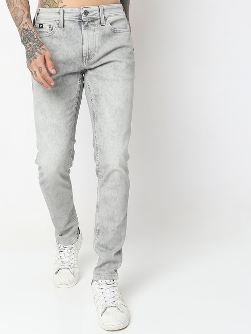Sax In Acid Wash Skinny Jeans