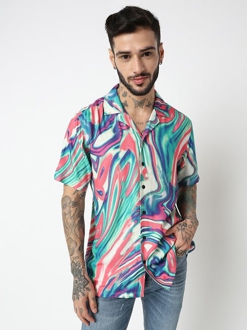 GAS | Boxy Fit Half Sleeve Printed Shirts