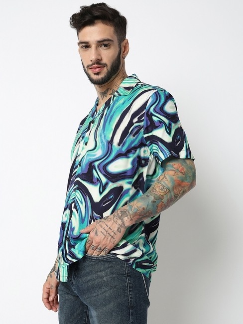 GAS | Boxy Fit Half Sleeve Printed Shirts