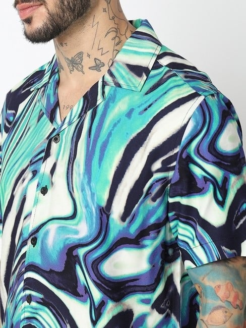 Boxy Fit Half Sleeve Printed Shirts