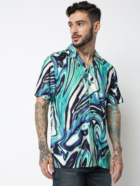Boxy Fit Half Sleeve Printed Shirts