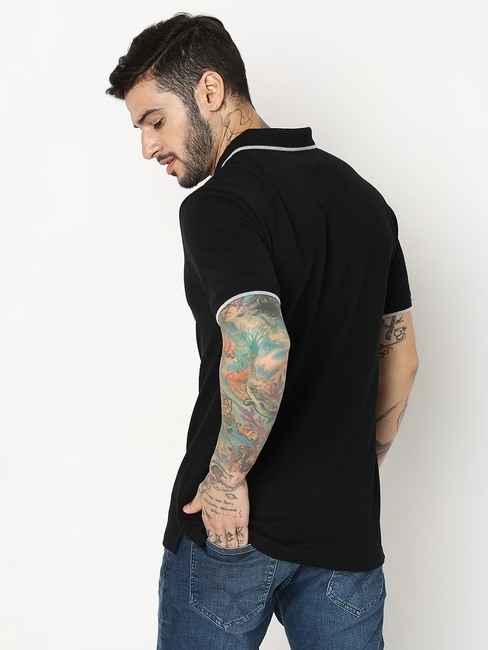 Relaxed Fit Half Sleeve Solid Polo T-Shirt