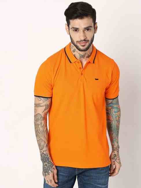 GAS | Relaxed Fit Half Sleeve Solid Polo T-Shirt
