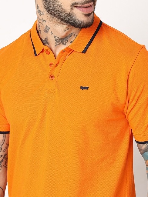 Relaxed Fit Half Sleeve Solid Polo T-Shirt