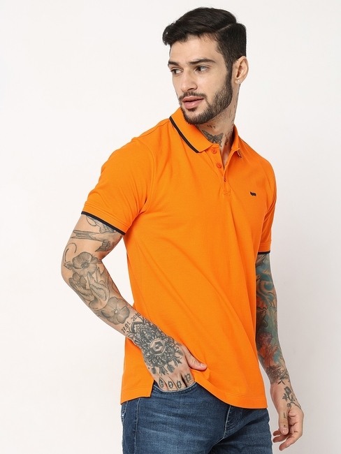 Relaxed Fit Half Sleeve Solid Polo T-Shirt