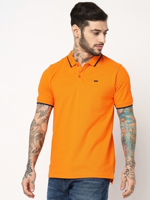 Relaxed Fit Half Sleeve Solid Polo T-Shirt