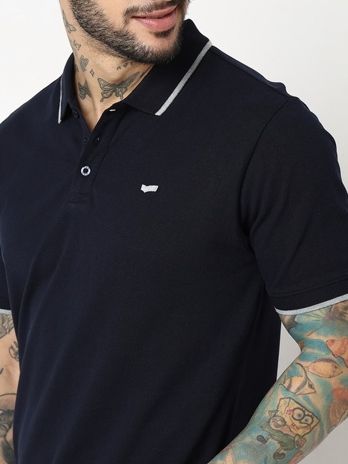 Relaxed Fit Half Sleeve Solid Polo T-Shirt