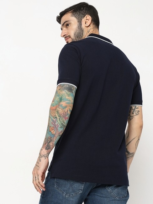 Relaxed Fit Half Sleeve Solid Polo T-Shirt