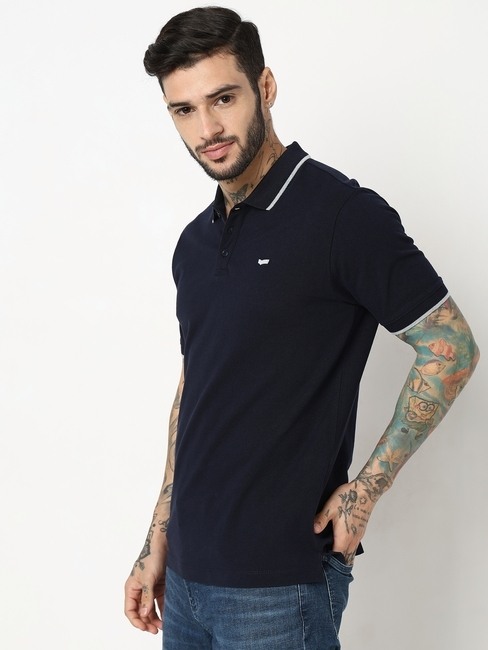Relaxed Fit Half Sleeve Solid Polo T-Shirt