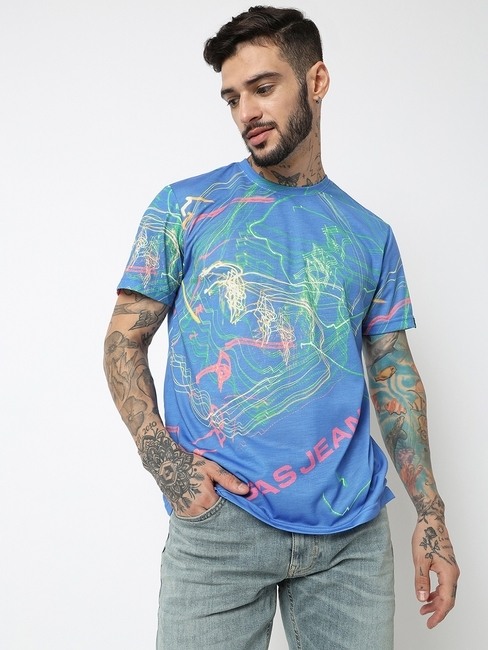 GAS | Relaxed Fit Half Sleeve Printed T-Shirt