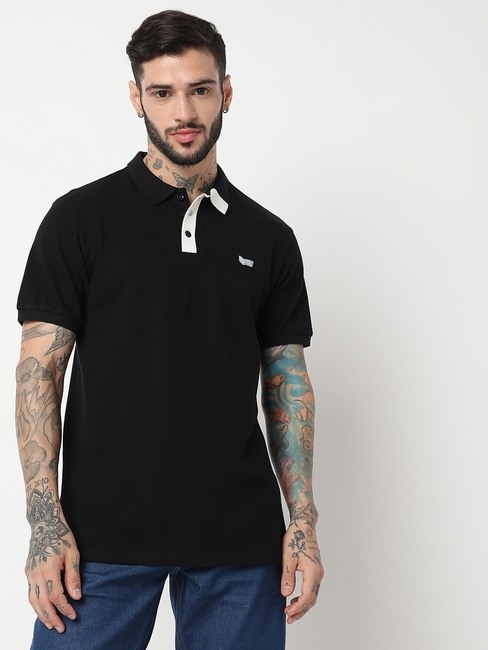 GAS | Relaxed Fit Half Sleeve Solid Polo T-Shirt