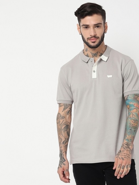 GAS | Relaxed Fit Half Sleeve Solid Polo T-Shirt