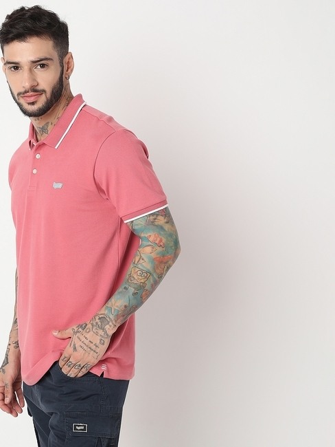 GAS | Relaxed Fit Half Sleeve Solid Polo T-Shirt