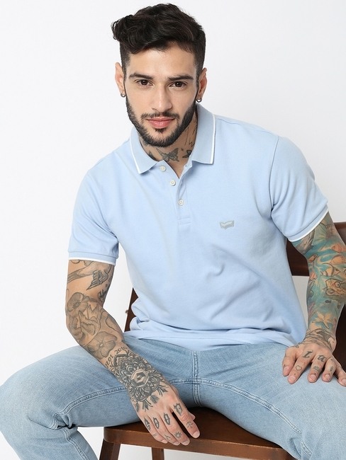 GAS | Relaxed Fit Half Sleeve Solid Polo T-Shirt