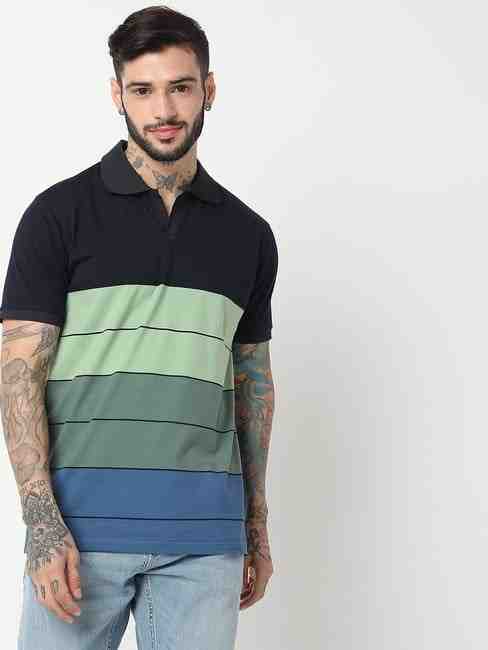 GAS | Relaxed Fit Half Sleeve Colourblock Polo T-Shirt