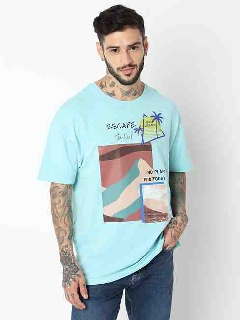 GAS | Boxy Fit Half Sleeve Printed T-Shirt