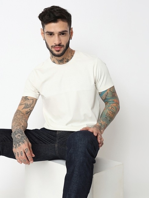 GAS | Relaxed Fit Half Sleeve Printed Tencil Lycra T-Shirt