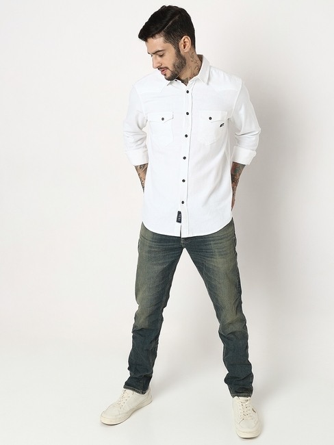 Relaxed Fit Full Sleeve Solid Cotton Linen Shirts