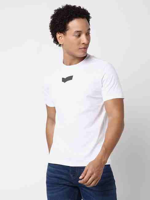 GAS | Boxy Fit Short Sleeve Crew Neck Brand Carrier Cotton Lycra T-Shirt