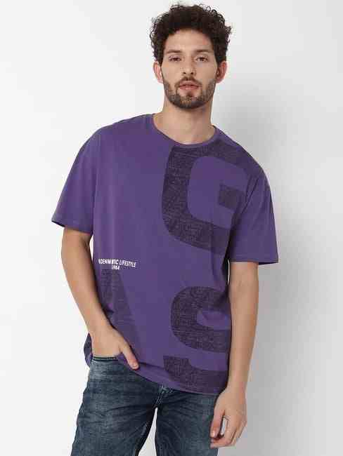 GAS | Boxy Fit Short Sleeve Crew Neck Brand Carrier Cotton Lycra T-Shirt