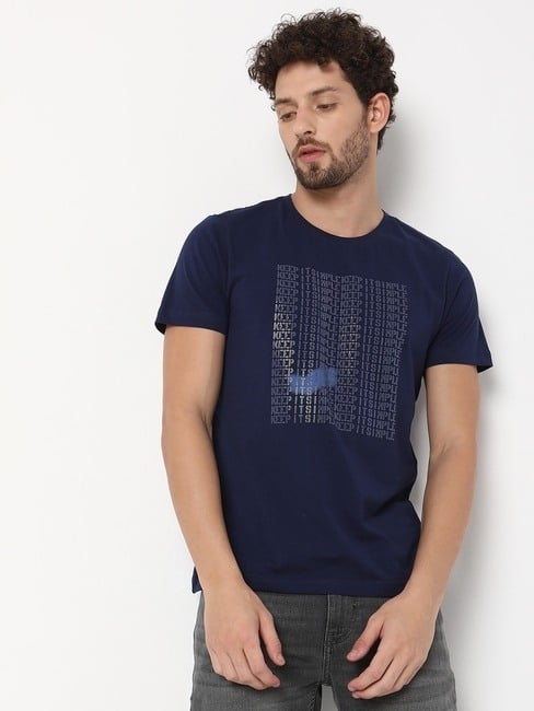 GAS | Regular Fit Short Sleeve Crew Neck Brand Carrier Cotton Lycra T-Shirt