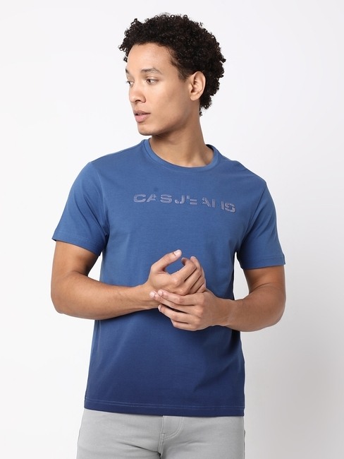 GAS | Regular Fit Short Sleeve Crew Neck Brand Carrier Cotton Lycra T-Shirt