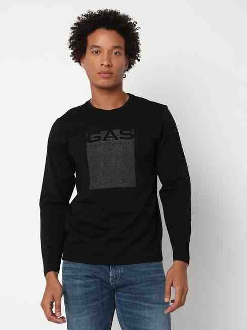 GAS | Regular Fit Half Sleeve Crew Neck Brand Carrier Nylon T-Shirt