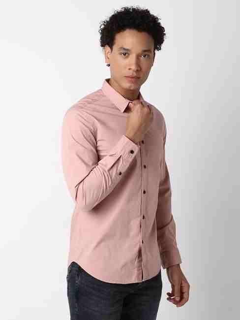 Regular Fit Full Sleeve Solid Cotton Lycra Shirts