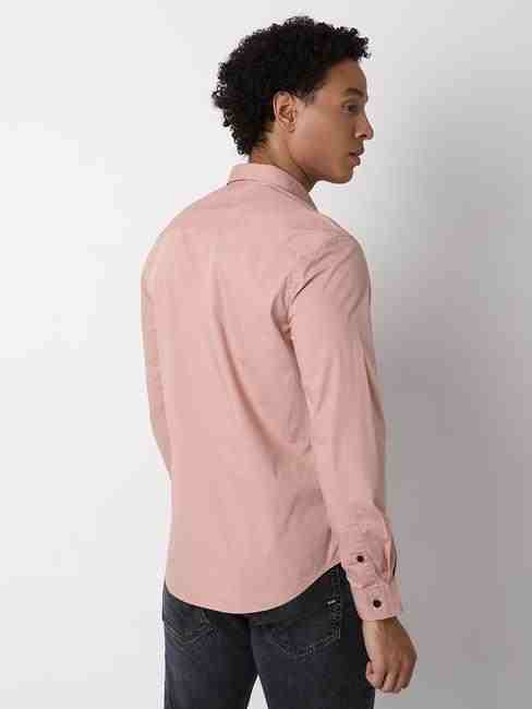 Regular Fit Full Sleeve Solid Cotton Lycra Shirts