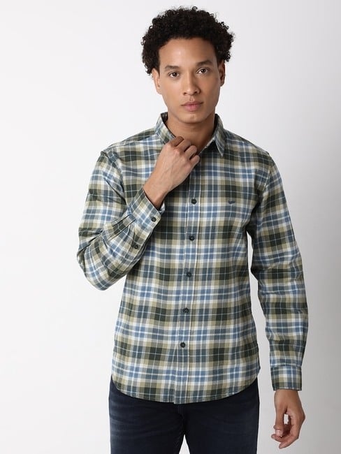 GAS | Regular Fit Full Sleeve Checkered Cotton Shirts