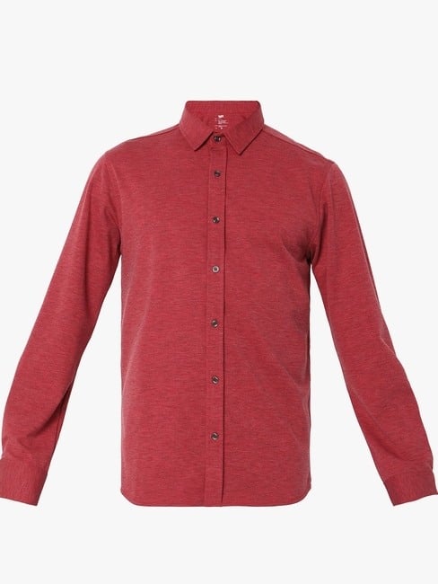 Slim Fit Full Sleeve Solid Polyester Shirts