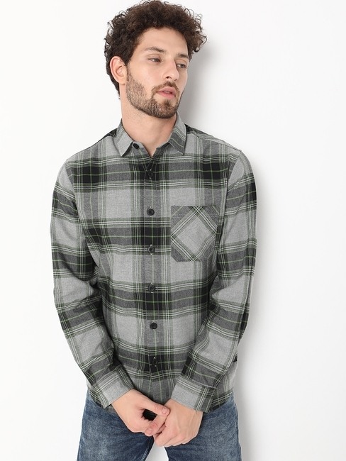 GAS | Regular Fit Full Sleeve Checkered Polycotton Shirts