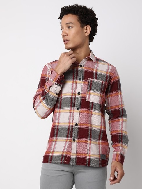 GAS | Regular Fit Full Sleeve Checkered Cotton Shirts