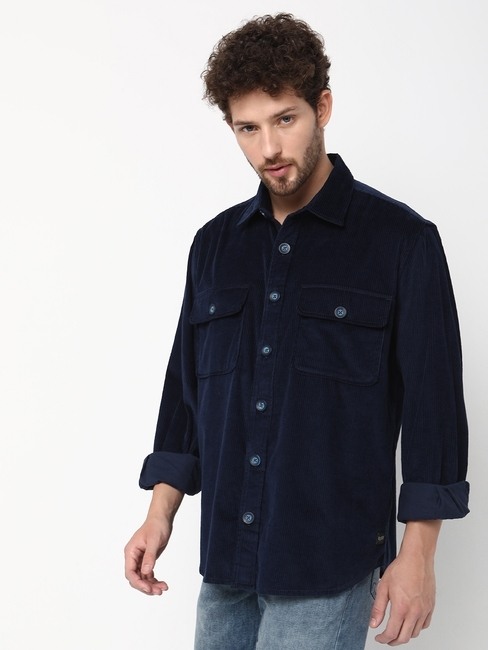 GAS | Shacket Full Sleeve Solid Cotton Shirts