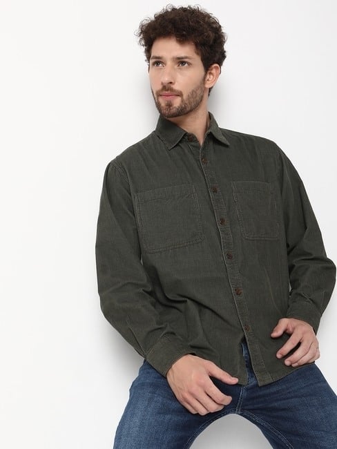 GAS | Shacket Full Sleeve Solid Cotton Shirts
