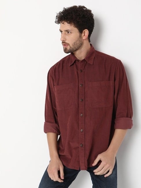 GAS | Shacket Full Sleeve Solid Cotton Shirts